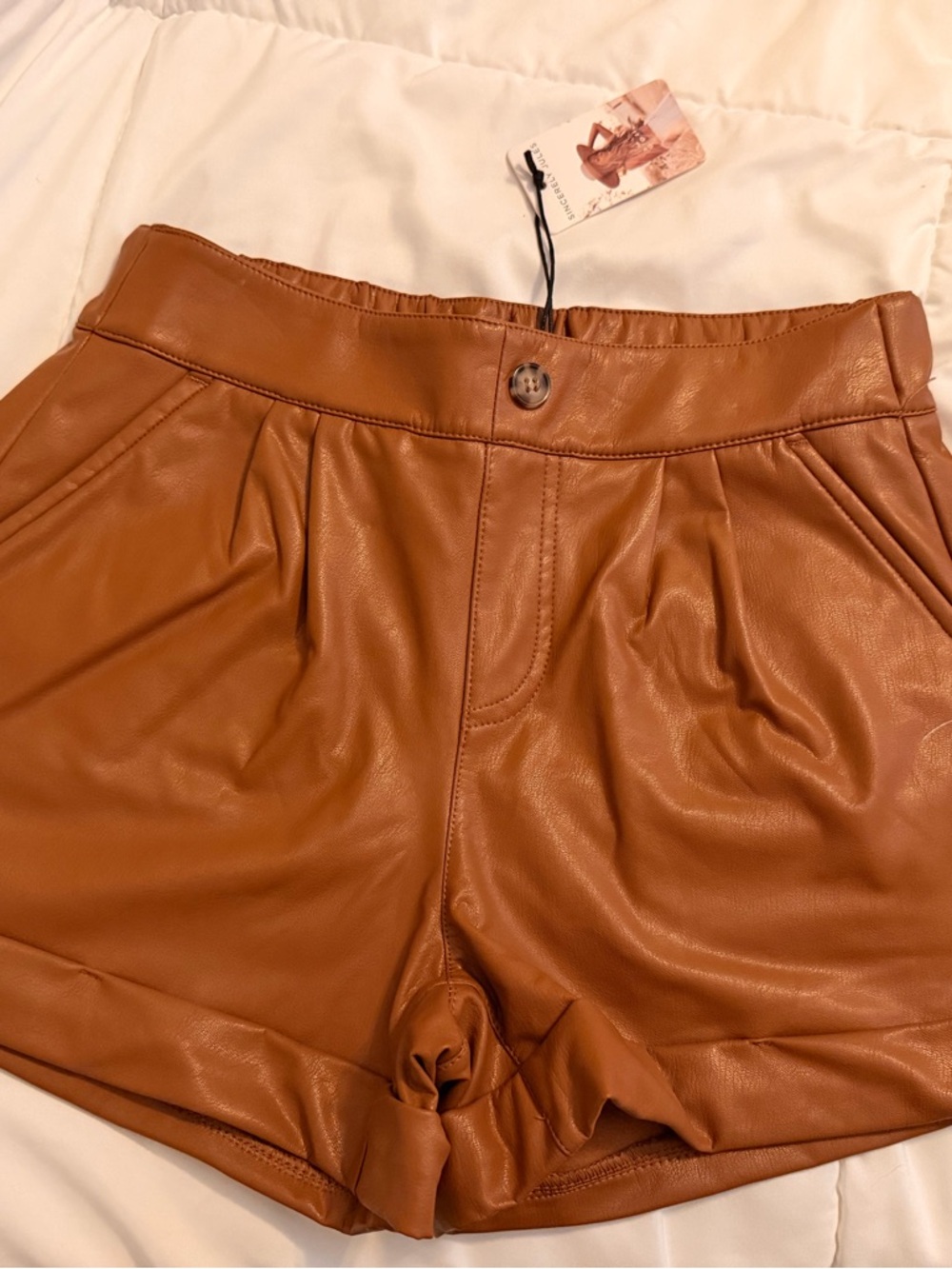 Faux Leather Shorts